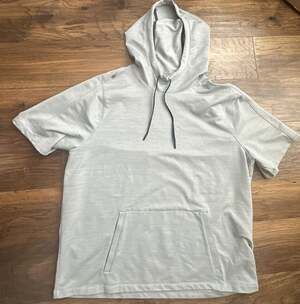 Rhone Short Sleeve Hoodie Gray Size XXL